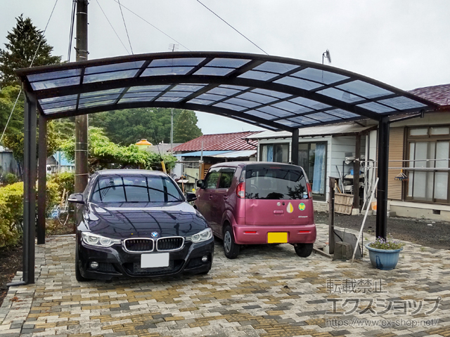 群馬県吾妻郡長野原町ののカーポート プレシオスポート ワイド 積雪〜20cm対応 施工例