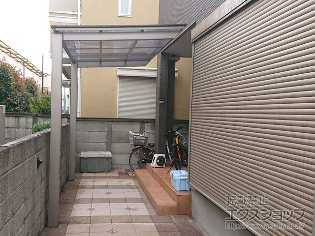 東京都国分寺市ののサイクルポート・駐輪場 フーゴFミニ (フラットスタイル) 木調色 積雪〜20cm対応 施工例