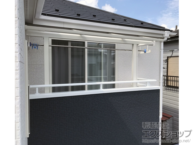 埼玉県幸手市ののバルコニー・ベランダ屋根 ソラリア F型 屋根タイプ 単体 積雪〜20cm対応 施工例