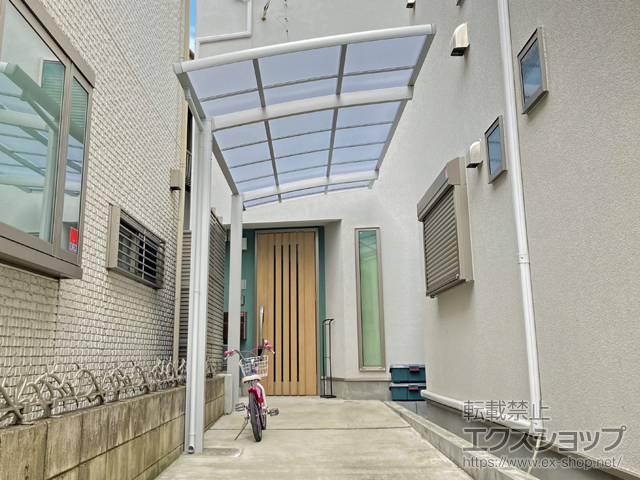 東京都北区ののサイクルポート・駐輪場 フーゴRミニ (ラウンドスタイル) 積雪〜20cm対応 施工例