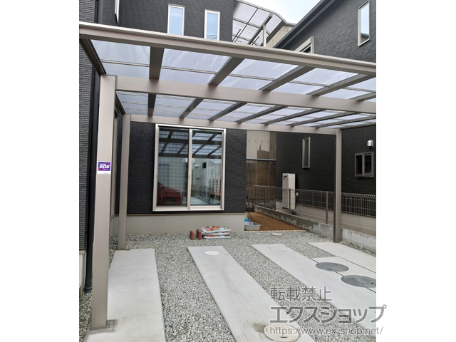 奈良県橿原市ののカーポート ソリッドポート ワイド 積雪〜20cm対応 施工例