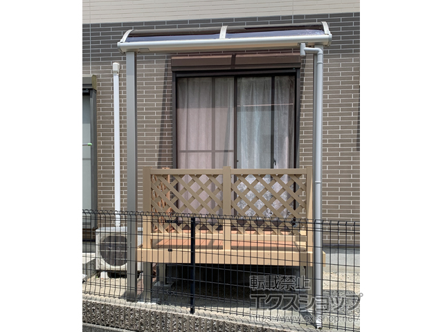 山梨県甲斐市ののテラス屋根 ソラリア R型 テラスタイプ 単体 積雪〜20cm対応 施工例