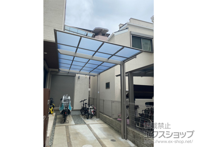 兵庫県伊丹市ののカーポート ネスカF (フラットスタイル) 積雪〜20cm対応 施工例