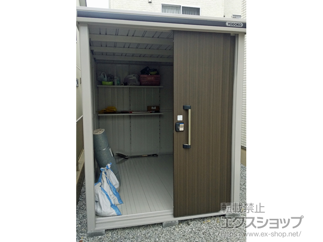 静岡県袋井市のの物置・屋外倉庫 エルモ 一般型 1870×2920×2356（LMD-1829H） LMD-1829H-DW 施工例