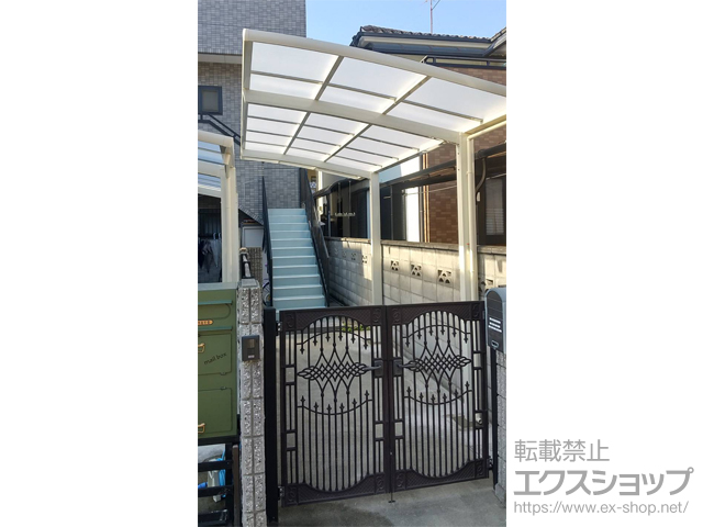 大阪府大阪市ののサイクルポート・駐輪場 ネスカRミニ (ラウンドスタイル) 積雪〜20cm対応 施工例