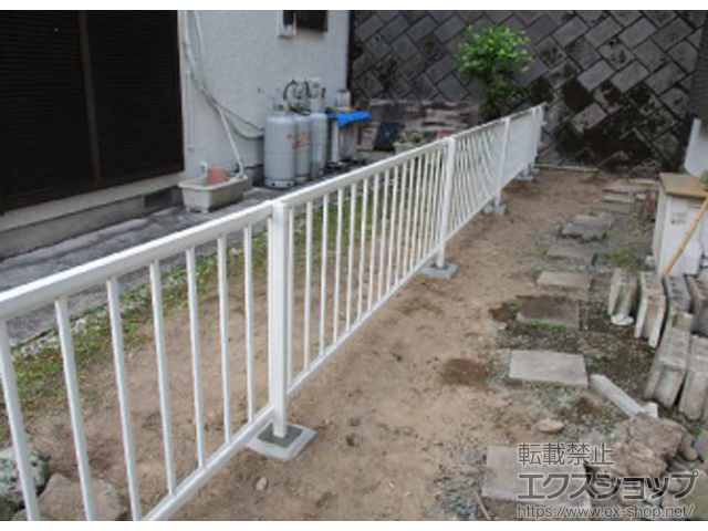 神奈川県足柄下郡湯河原町ののフェンス・柵 ミエッタフェンス 防犯たて格子タイプ 自由柱施工 施工例