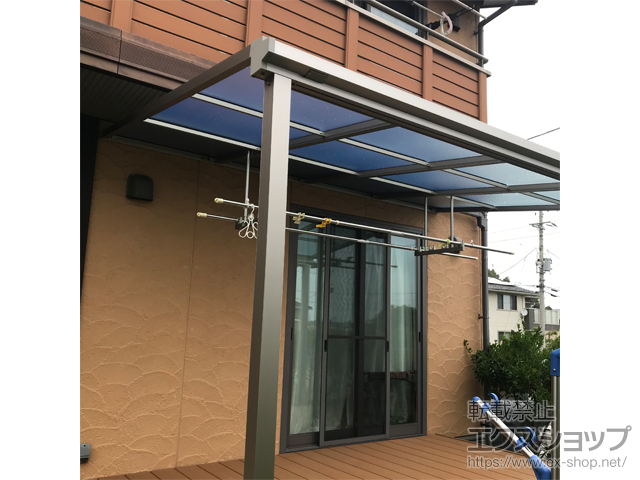 福島県郡山市ののテラス屋根 ソラリア F型 テラスタイプ 単体 積雪〜20cm対応 施工例