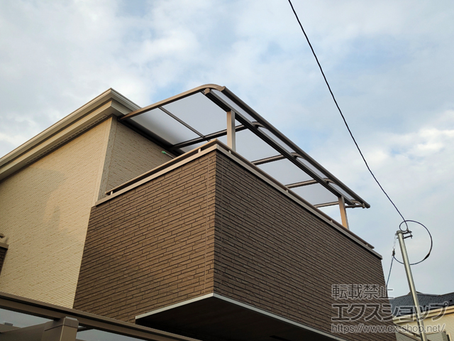 埼玉県さいたま市ののバルコニー・ベランダ屋根 スピーネ R型 屋根タイプ 単体 積雪〜20cm対応 施工例