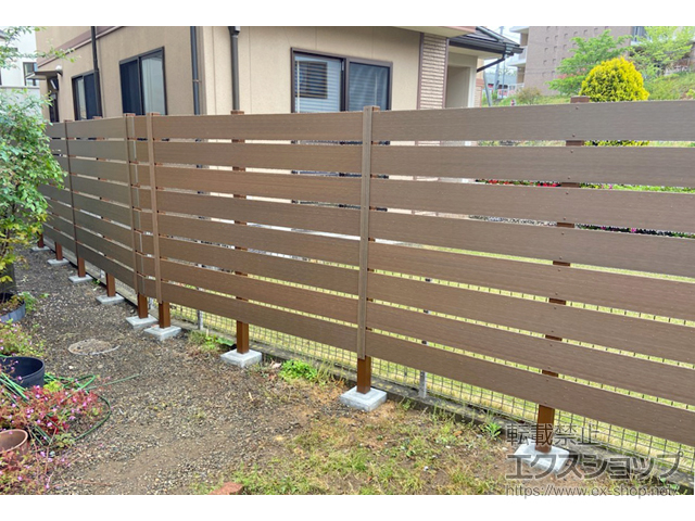 宮城県仙台市ののフェンス・柵 プラド/one ジョイントあり仕様 高尺タイプ 8段 すき間20mm 施工例