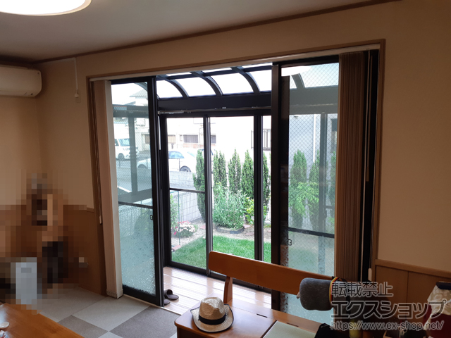 福島県郡山市ののテラス囲い・サンルーム サニージュ R型 床納まり ランマ無 積雪〜50cm対応 施工例