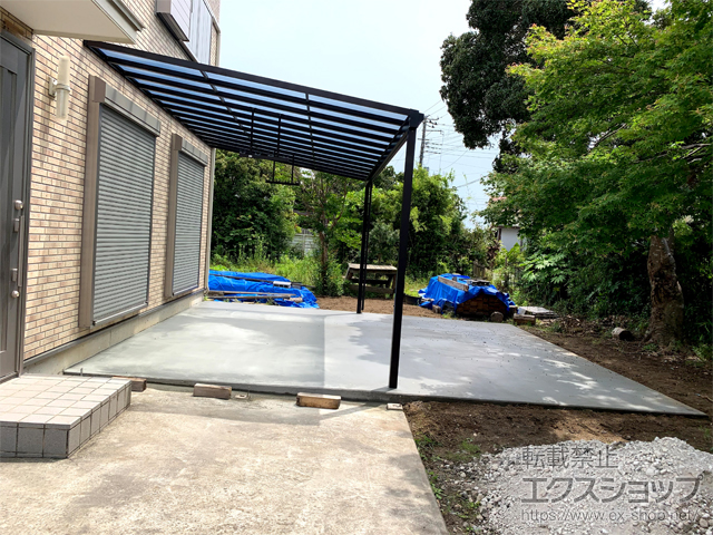 千葉県長生郡長生村ののテラス屋根 ソラリア F型 テラスタイプ 単体 積雪〜20cm対応 施工例
