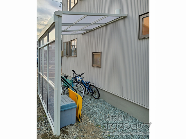 山形県米沢市ののストックヤード スピーネストックヤードF型 パネルタイプ スクリーン仕様 積雪50cm対応 施工例