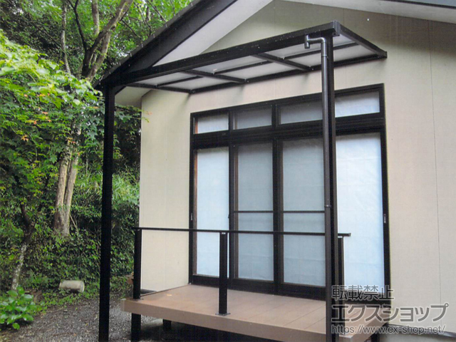 福島県二本松市ののテラス屋根 ソラリア F型 テラスタイプ 単体 積雪〜20cm対応 施工例