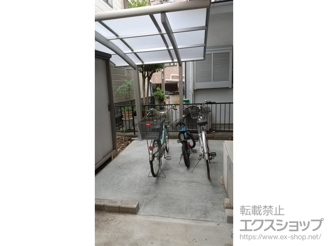 埼玉県戸田市ののサイクルポート・駐輪場 プレシオスポート ミニ 積雪〜20cm対応 施工例