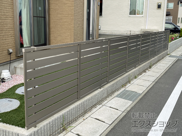 千葉県松戸市ののフェンス・柵 モクハイフェンス　フリーポールタイプ 施工例