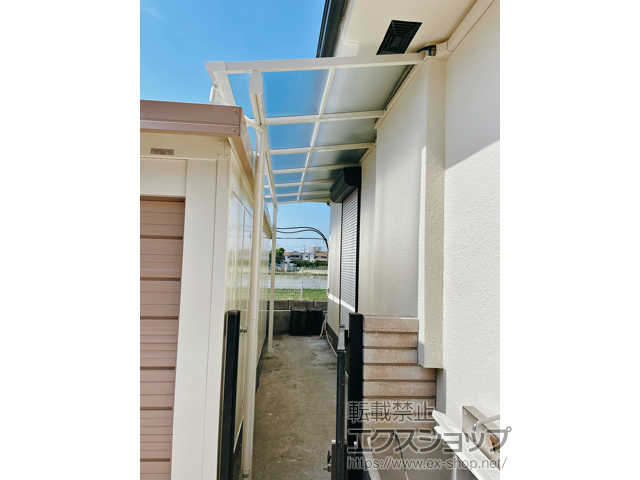 大阪府堺市ののテラス屋根 ソラリア F型 テラスタイプ 単体 積雪〜20cm対応 施工例