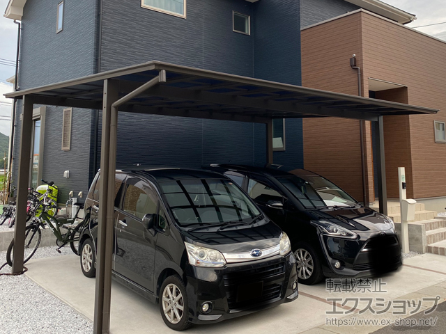 福岡県行橋市ののカーポート ソリッドポート ワイド 積雪〜20cm対応 施工例