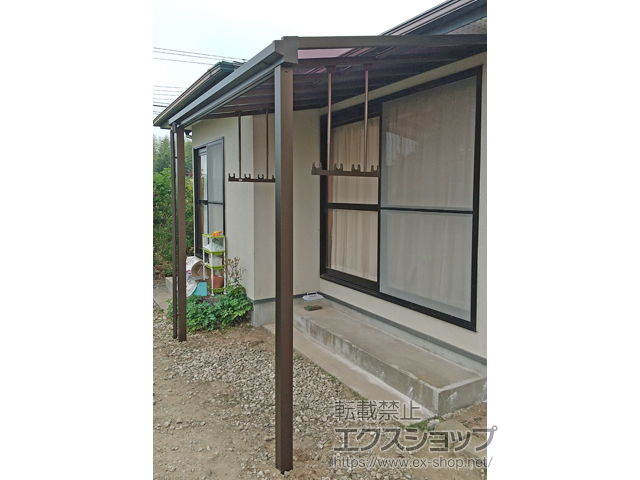 宮城県大崎市ののテラス屋根 ソラリア F型 1500 テラスタイプ 単体　積雪〜50cm対応 施工例