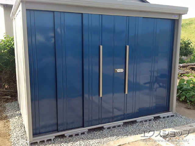 宮城県大崎市のの物置・屋外倉庫 Mr.ストックマンダンディ 一般型 2900×2290×2110 ND-2922-DB 施工例