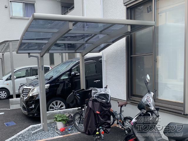 大阪府門真市ののサイクルポート・駐輪場 プレシオスポート ミニ 積雪〜20cm対応 施工例