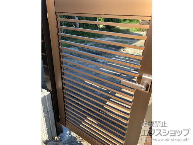 島根県出雲市のの門扉 プレシオス門扉 横格子 片開き 施工例