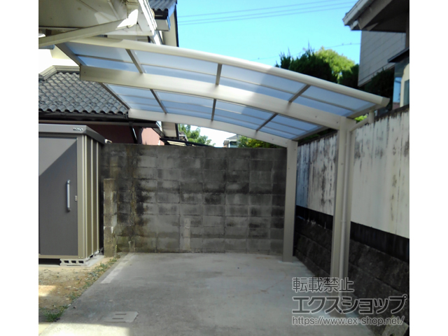 広島県東広島市ののカーポート プレシオスポート 積雪〜20cm対応 施工例