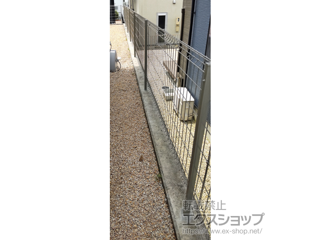 三重県伊勢市ののフェンス・柵 イーネットフェンス 3F型　自由柱施工 施工例