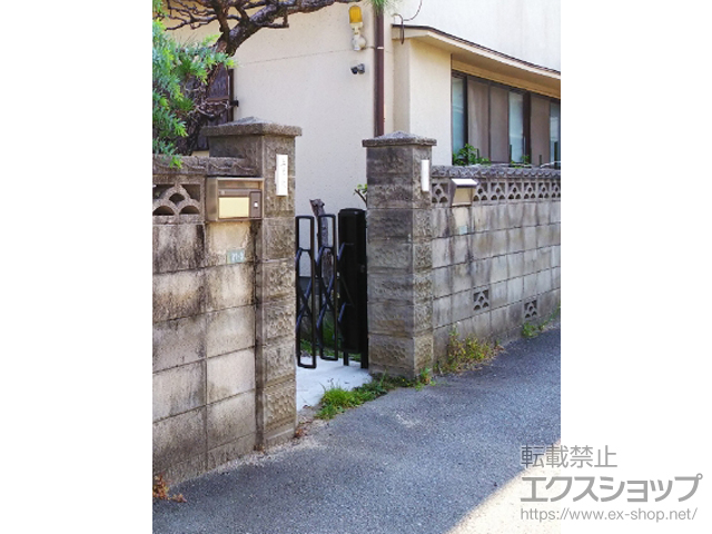 広島県呉市ののカーゲート レイオス5型 ノンレール 片開き 17S 施工例