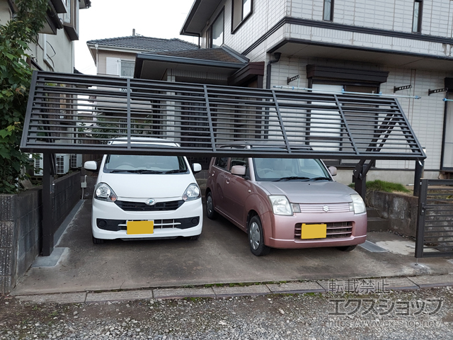 ののカーゲート ワイドオーバードアS1型 電動式 施工例