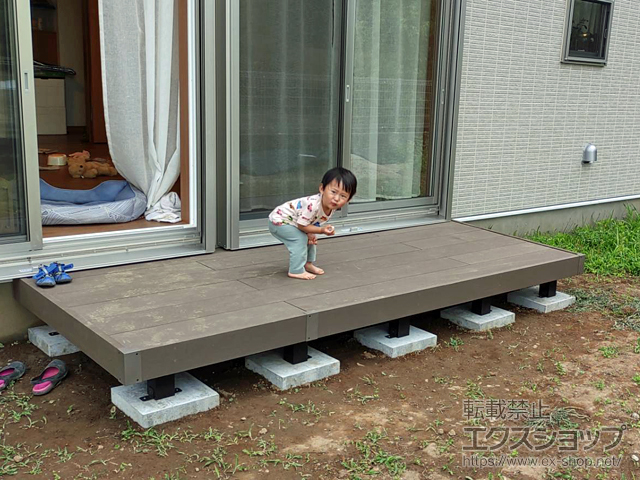 千葉県香取郡多古町ののウッドデッキ リウッドデッキ 200 施工例