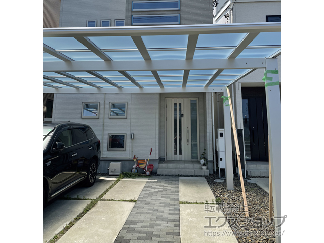 愛知県刈谷市ののカーポート エフルージュ ツイン FIRST 積雪〜20cm対応 施工例