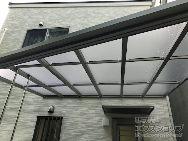 広島県広島市ののテラス屋根 ソラリア F型 テラスタイプ 単体 積雪〜20cm対応 施工例