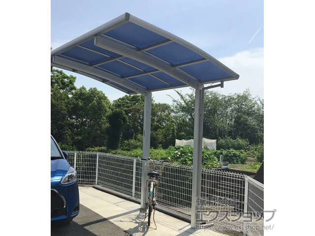 岡山県岡山市ののサイクルポート・駐輪場 レイナポートグランミニ 積雪〜20cm対応 施工例