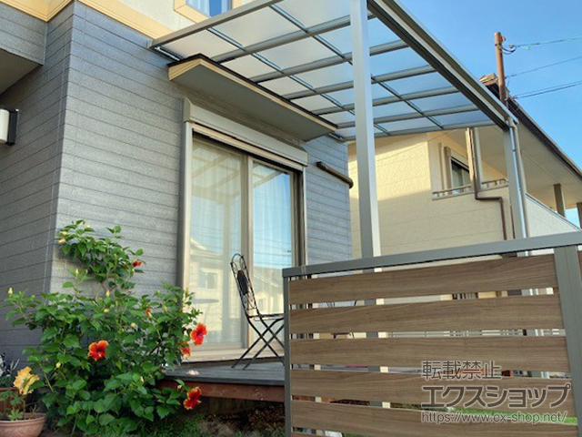 宮崎県延岡市ののテラス屋根 ソラリア F型 1500 テラスタイプ 単体　積雪〜50cm対応 施工例