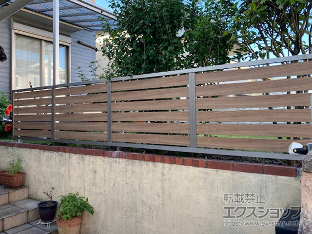 宮崎県延岡市ののフェンス・柵 モクハイフェンス フリーポールタイプ 施工例