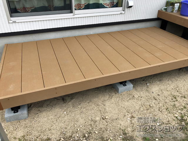 鳥取県倉吉市ののウッドデッキ マージウッドデッキ 施工例