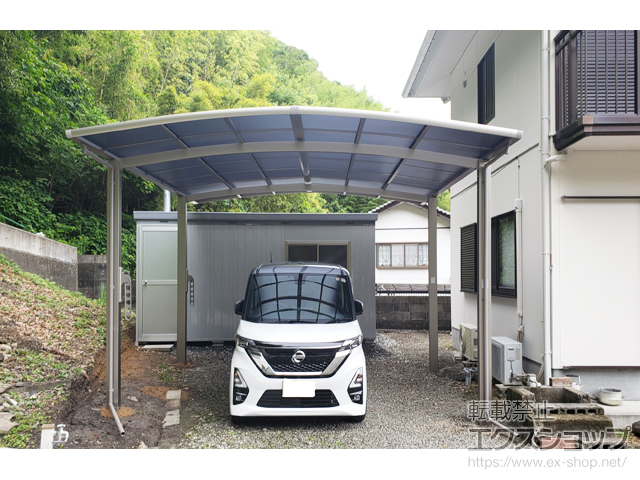 高知県高知市ののカーポート ネスカR ワイド 積雪〜20cm対応 台風補償付 施工例