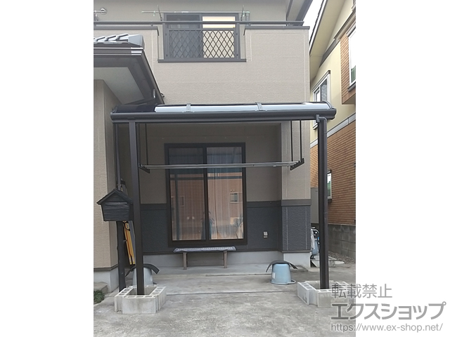 福島県いわき市ののテラス屋根 ソラリア R型 テラスタイプ 単体 積雪〜20cm対応 施工例