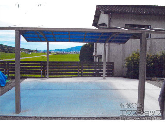 福岡県筑紫野市ののカーポート プレシオスポート ワイド 積雪〜20cm対応 施工例