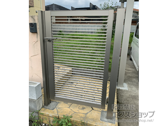 埼玉県坂戸市のの門扉 開き門扉AB YR2型 片開き　柱使用 施工例