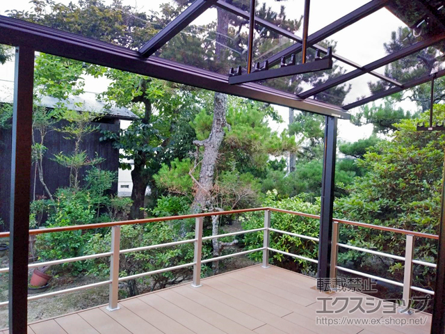 愛媛県松山市ののテラス屋根 ソラリア F型 テラスタイプ 単体 積雪〜20cm対応 施工例