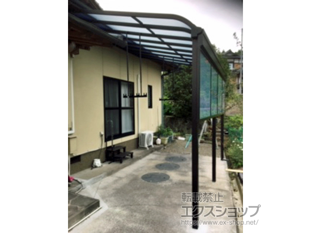 大分県宇佐市ののテラス屋根 ソラリア R型 テラスタイプ 単体 積雪〜20cm対応 施工例