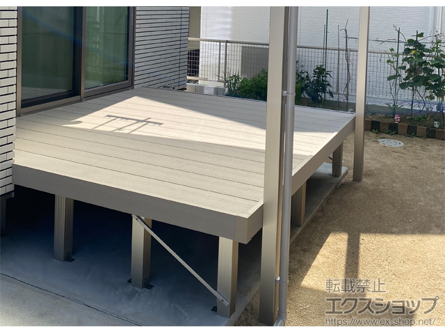 福岡県福岡市ののテラス屋根、ウッドデッキ リウッドデッキ 200 施工例