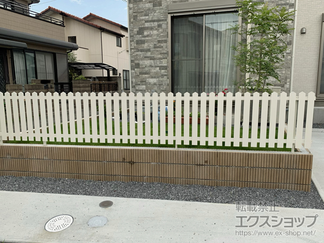 埼玉県桶川市ののフェンス・柵 レスティンフェンス7型　自由柱施工 施工例