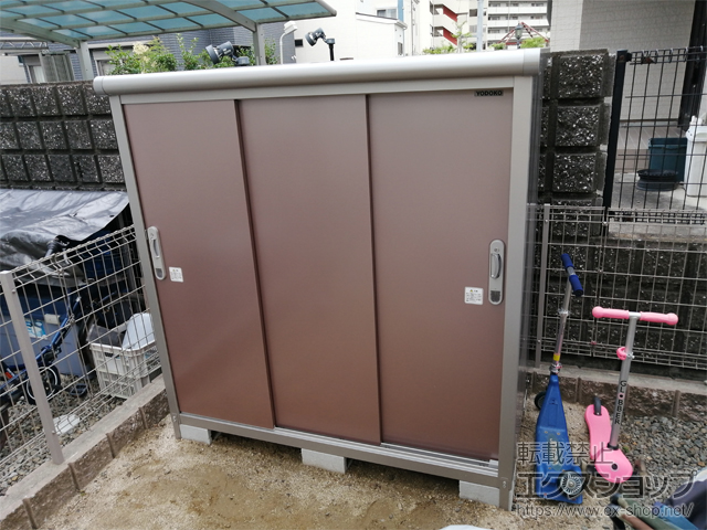 大阪府泉佐野市のの物置・屋外倉庫 エスモ 一般型 1497×750×1501（ESE-1507E） ESE-1507E-MR 施工例