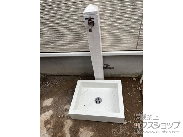 埼玉県越谷市のの立水栓・ガーデンシンク 立水栓ユニット モ・エットL シンプルパンセット 施工例