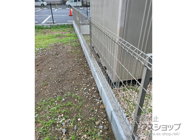 千葉県千葉市ののフェンス・柵 イーネットフェンス 3F型　自由柱施工(2か所分) 施工例