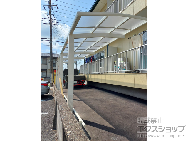埼玉県川越市ののサイクルポート・駐輪場 レイナポートグランミニ 縦連棟積雪〜20cm対応 施工例