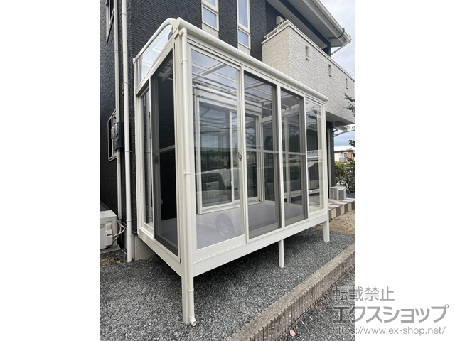 熊本県菊池郡菊陽町ののテラス囲い・サンルーム サニージュ R型 床納まり ランマ無 積雪〜20cm対応 施工例
