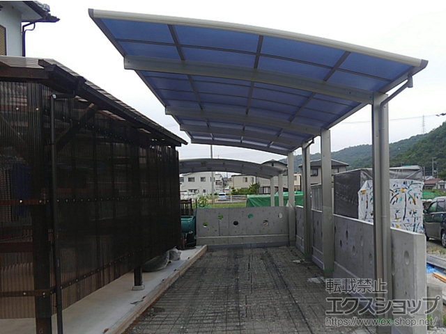 兵庫県赤穂市ののカーポート プレシオスポート 縦連棟 積雪〜20cm対応 施工例